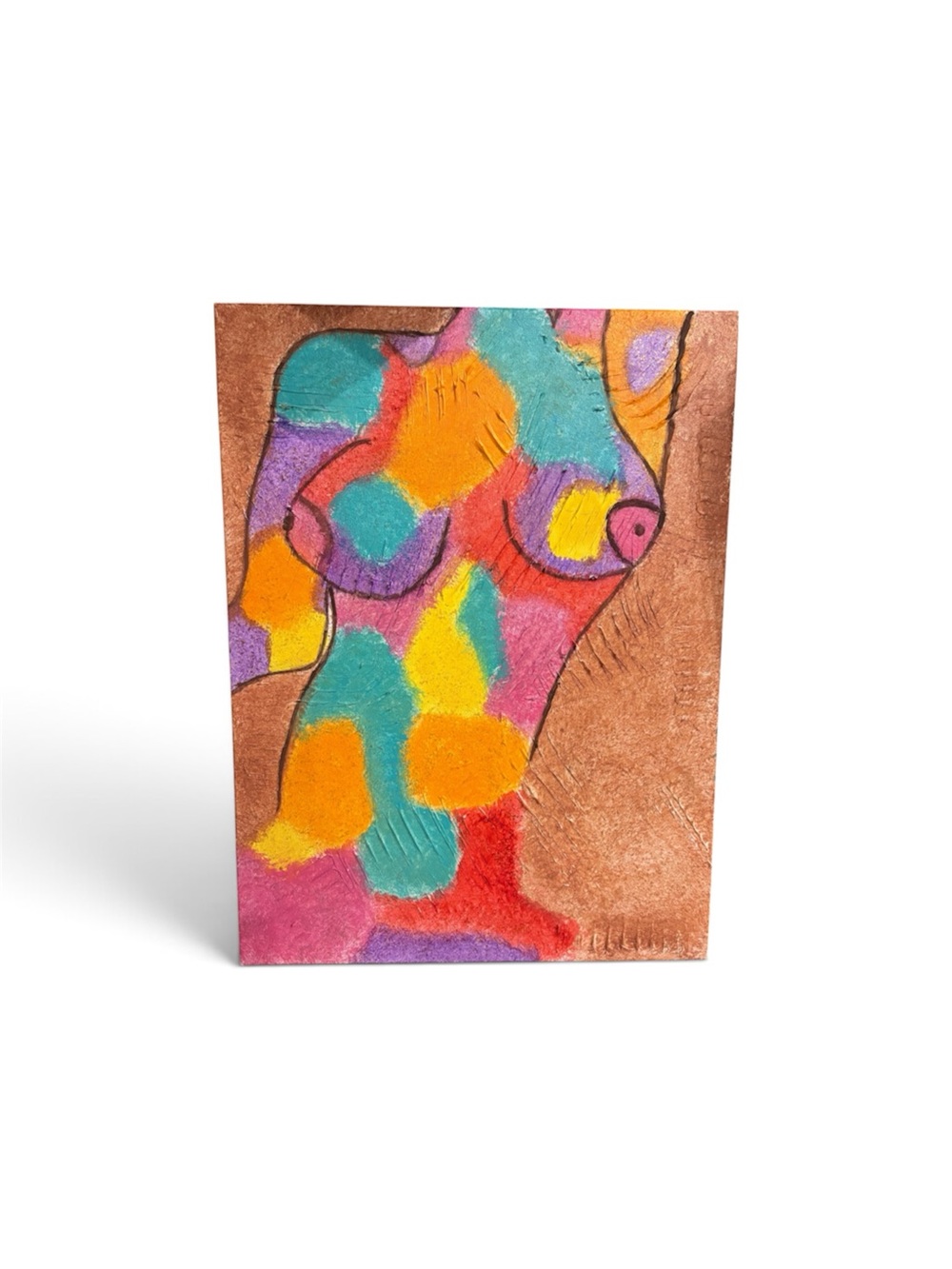 Abstract Multicolor Nude Figure Painting - Unbranded